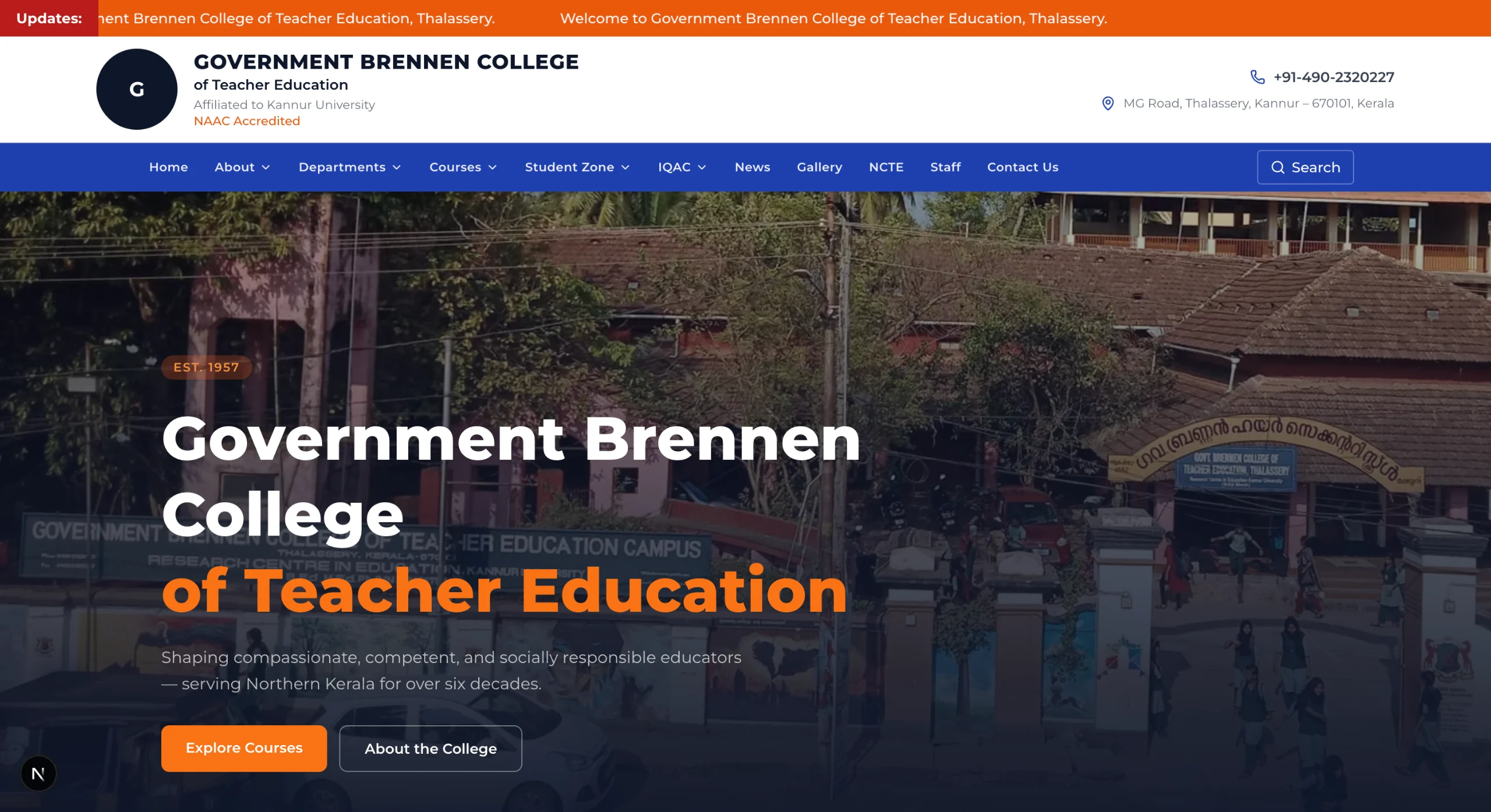 Government Brennen College of Teacher Education